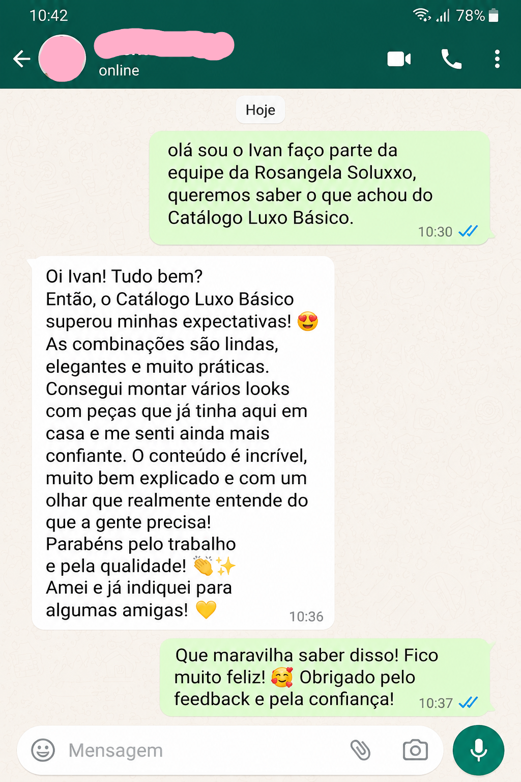 Mensagem Whatsapp