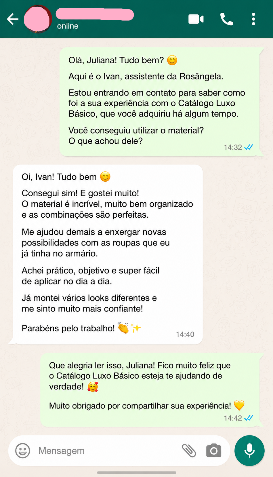 Mensagem Whatsapp